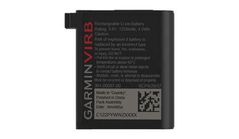 Garmin Rechargeable Battery For VIRB Ultra 010 12389 15 Hudson