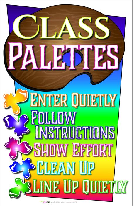 Palette Art Classroom Management Point System Create Art With Me