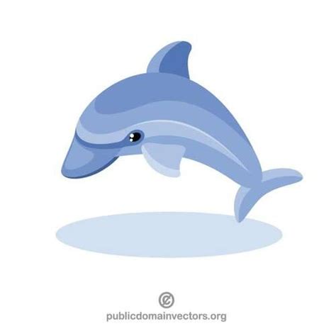 Blue dolphin clip art | Public domain vectors