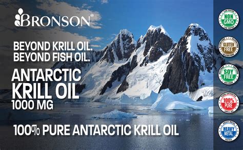 Bronson Antarctic Krill Oil 1000 Mg With Omega 3s EPA DHA Astaxanthin