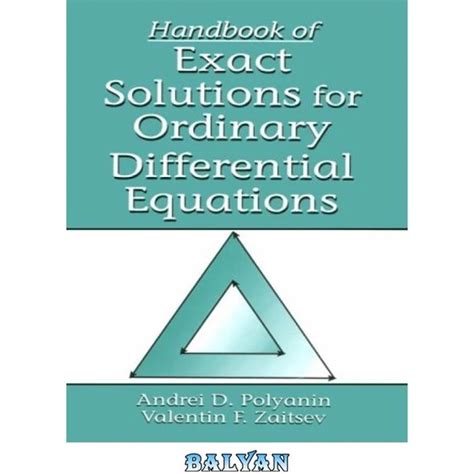 خرید و قیمت دانلود کتاب Handbook of exact solutions for ordinary