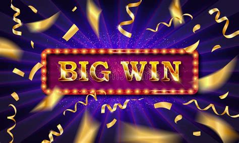 Big Win Banner Illuminated Stock Vector Illustration Of Jackpot