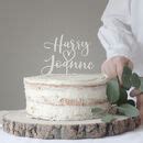 Personalised Natural Wood Wedding Cake Topper By Fira Studio