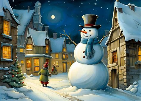 A huge snowman arrived on Christmas Eve - online puzzle