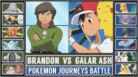 Galar Ash Vs Pyramid King Brandon Pokémon Battle Youtube