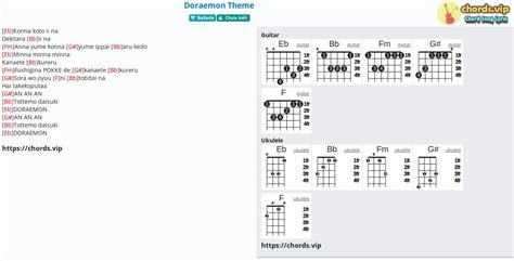 Chord: Doraemon Theme - tab, song lyric, sheet, guitar, ukulele ...