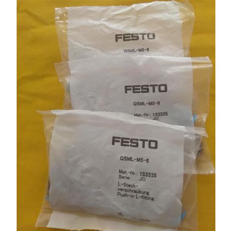 10pc New Festo Qsml M5 6 Push In 153335 Quick Connector Free Ship Ebay