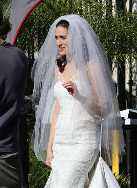 EMMY ROSSUM in Wedding Dress on the Set of Shameless in Los Angeles 12 ...