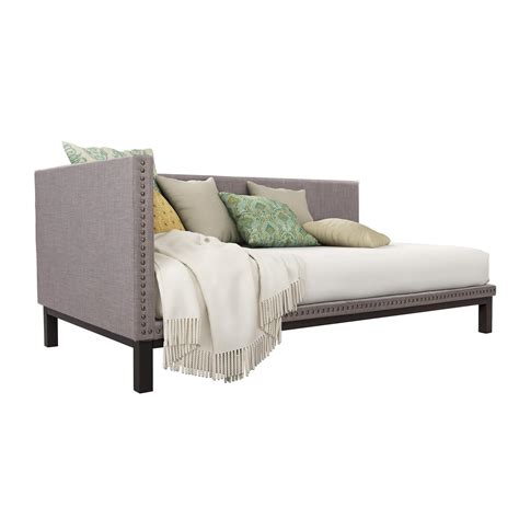 Кровать "platform bed" 90*190 (Ml) серый текстиль 200x100x205 см. 29653 ...