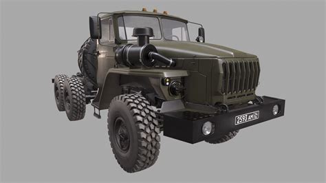 Military Truck Ural Russian D Model Ds Fbx Ma Obj