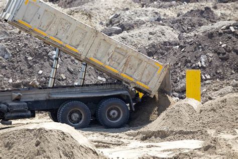 Tipping Truck At Construction Site Stock Photo Image Of Build