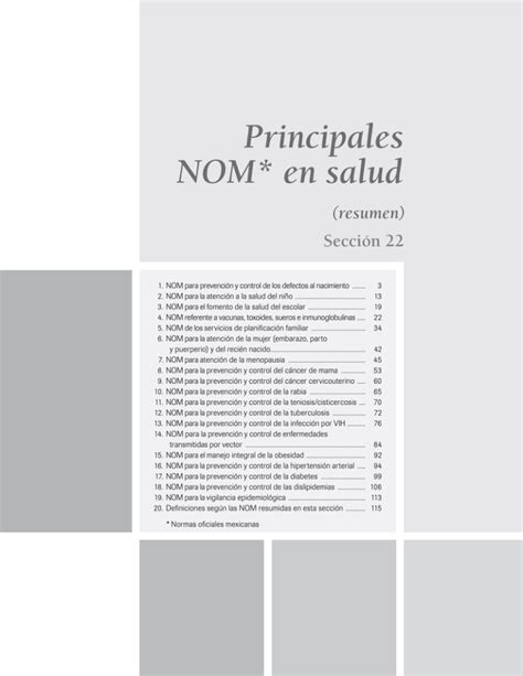 Principales NOM En Salud