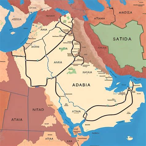 Premium Photo Vector Map Of Saudi Arabia Country Map With Division