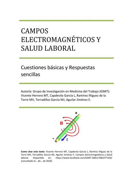 Pdf Campos ElectromagnÉticos Y Salud Laboral€¦ · Los Campos