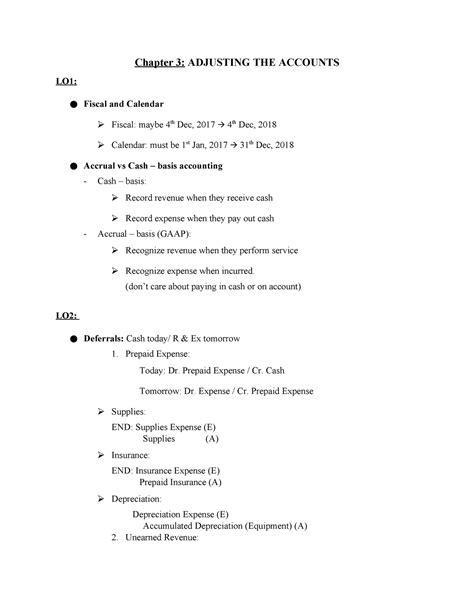 Chapter Principles Of Accounting Chapter Adjusting The