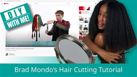 Following Brad Mondo S Quarantine Hair Cut Tutorial With Thick Natural