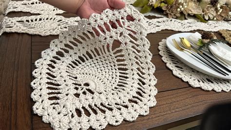 Saatte Yap Sat Ok Kolay Supla Very Easy Crochet Placement Placemat