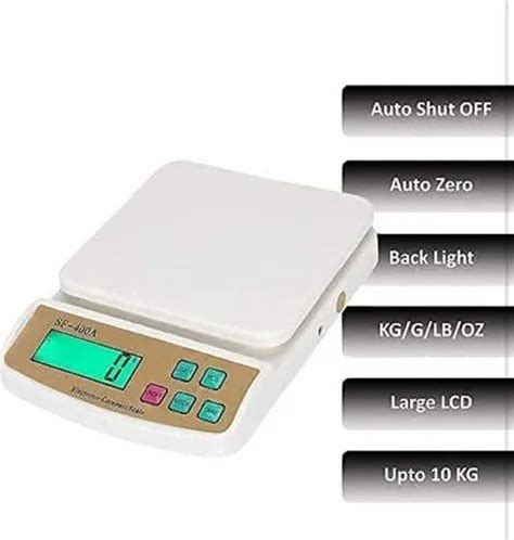 Kitchen Weighing Scale With Tare Function SF 400A With Adaptor 10 Kg