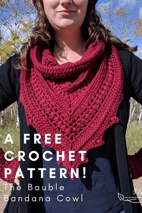 Check Out This FREE Crochet Pattern For The Bauble Bandana Cowl