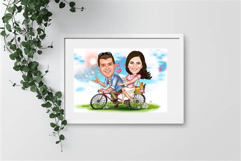 Personalized Cartoon Couple Custom Caricature Digital Etsy