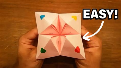 How To Make A Fortune Teller Origami Step By Step Paper Fortune Teller