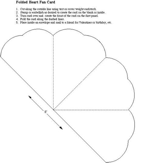 The Folded Heart Card Is Cut Out And Ready To Be Used For Valentine S Day