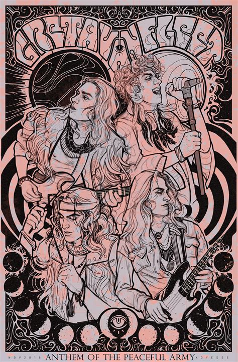 Greta Van Fleet Music Poster Original 2018 Art Music Poster Art