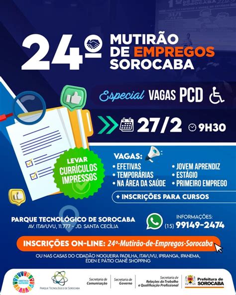 Prefeitura Abre Inscri Es Para O Mutir O De Empregos Sorocaba