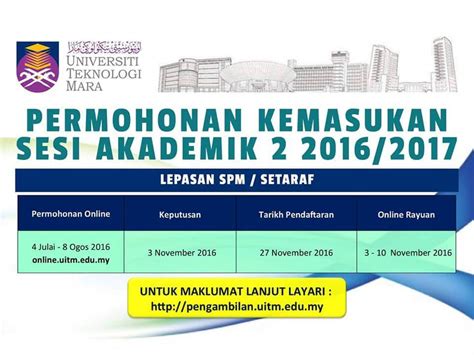 The EdVisor Malaysia Permohonan UiTM Kemasukan Sesi Akademik 2 2016