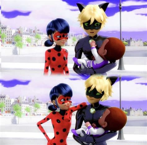 Miraculous Ladybug panosundaki Pin Kara kedi Uğur böceği Kedi