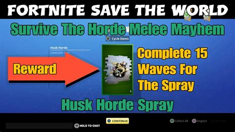 336 Fortnite Save The World Survive The Horde Melee Mayhem Reward