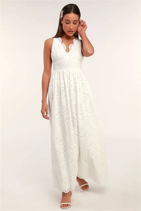 Cute Eyelet Maxi Dress White Maxi Dress White Eyelet Dress Eyelet