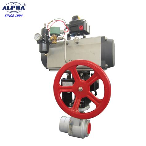 Alpha C Black Single Acting Rt K Pneumatic Valve Actuator With