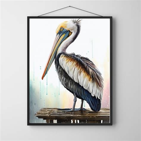 Pelican Watercolor Etsy