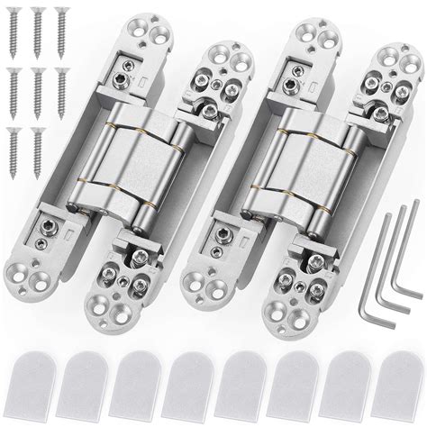 Hidden Door Hinges Invisible Hinges - 6 Inch Heavy Duty Zinc Alloy 3