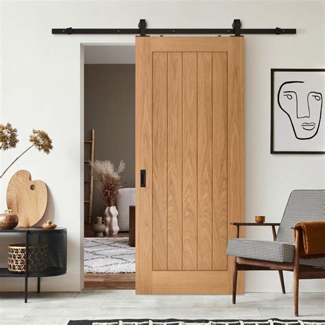 Oak Internal Fully Finished Farley Sliding Door Set Leader Doors