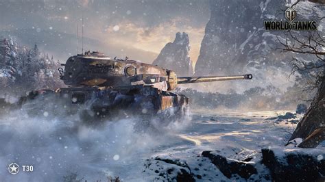 Wallpaper Forest Mountains Snow Winter Tank Military World Of