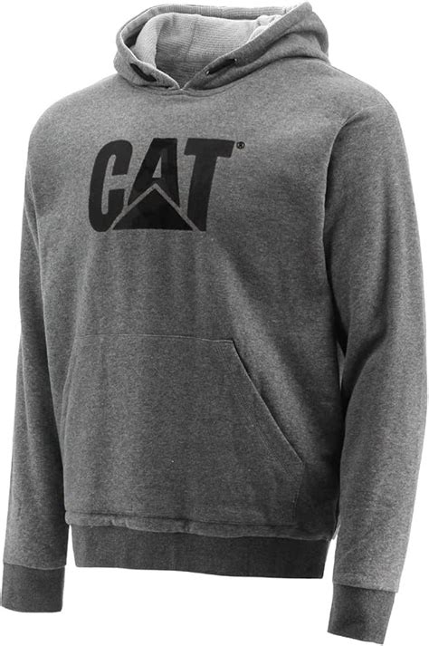 Caterpillar Mens Trademark Lined Hoodie Sweater Dark Heather Grey M