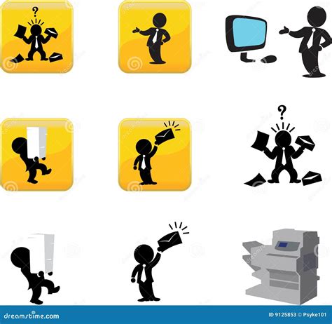 Business men icons stock vector. Illustration of businessman - 9125853