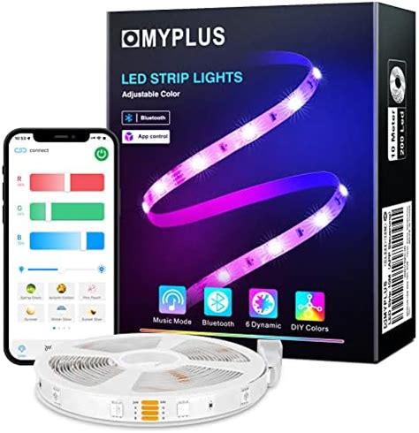 Mexllex Led Strip M Led Streifen M Musik Sync Farbwechsel Led