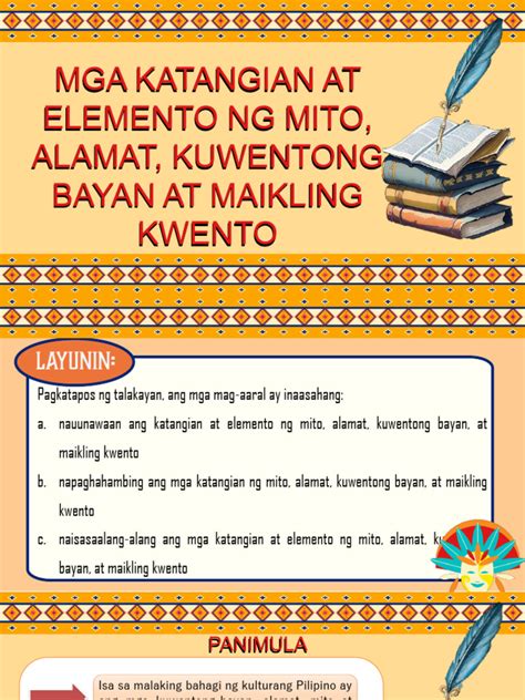 Mga Katangian Ng Mito Alamat Maikling Kwento At Kuwentong Bayan Pdf