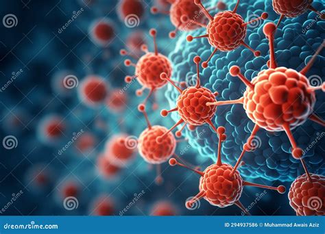 3d Illustration Of Virus Background Landscape Ai Generated Stock