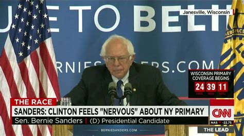 Sanders Clinton Nervous About Losing New York Primary Cnn Video