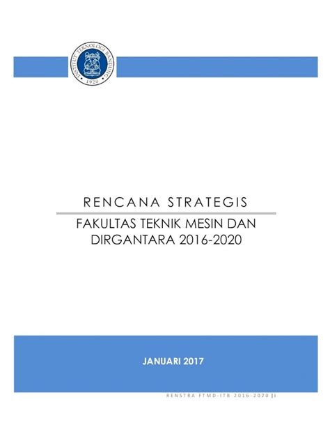 PDF RENCANA STRATEGIS FAKULTAS TEKNIK MESIN DAN KATA PENGANTAR