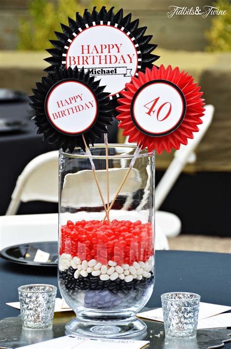 Lofty Design Ideas 40th Birthday Centerpieces Party Tidbits Twine