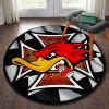 Hot Rod Woodpecker Round Mat Rustypod Store