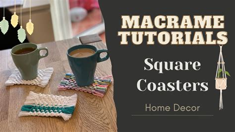 Macrame Square Coaster Begginer Friendly Diy Step By Step