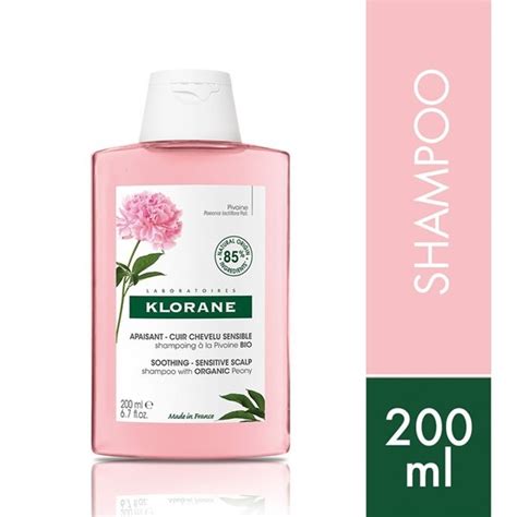 Klorane Shampoo Calmante Peonia Para Cuero Cabelludo Sensible Ml