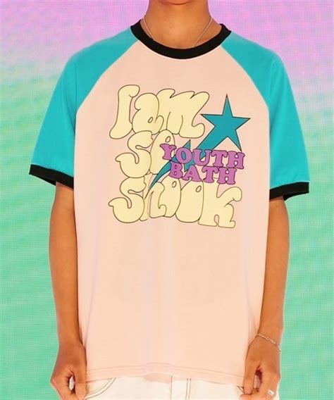 youthbathユースバースのYOUTHBATH ユースバスRaglan bubblem logo graphic Short