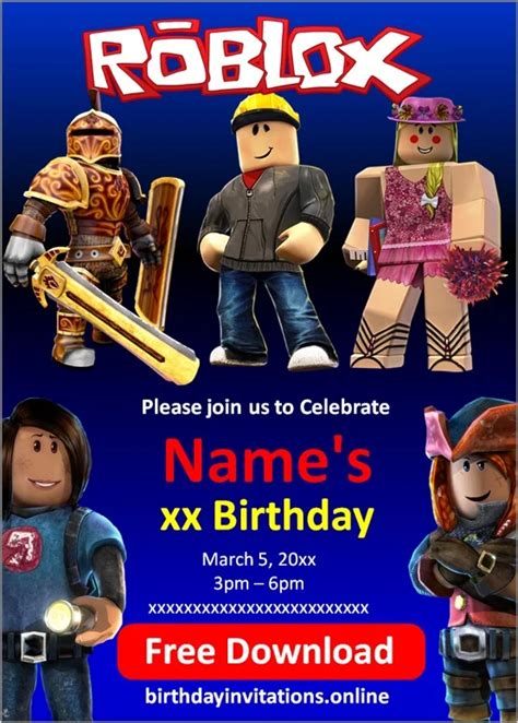 Free Editable Template Roblox Invitation Lupon Gov Ph